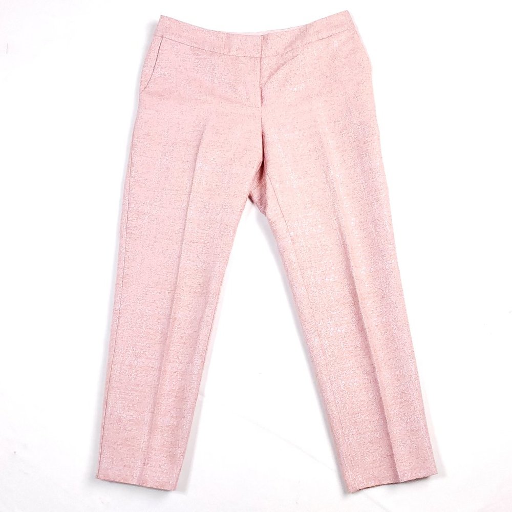 RARE Boden Pink Metallic Bistro Crop Pants